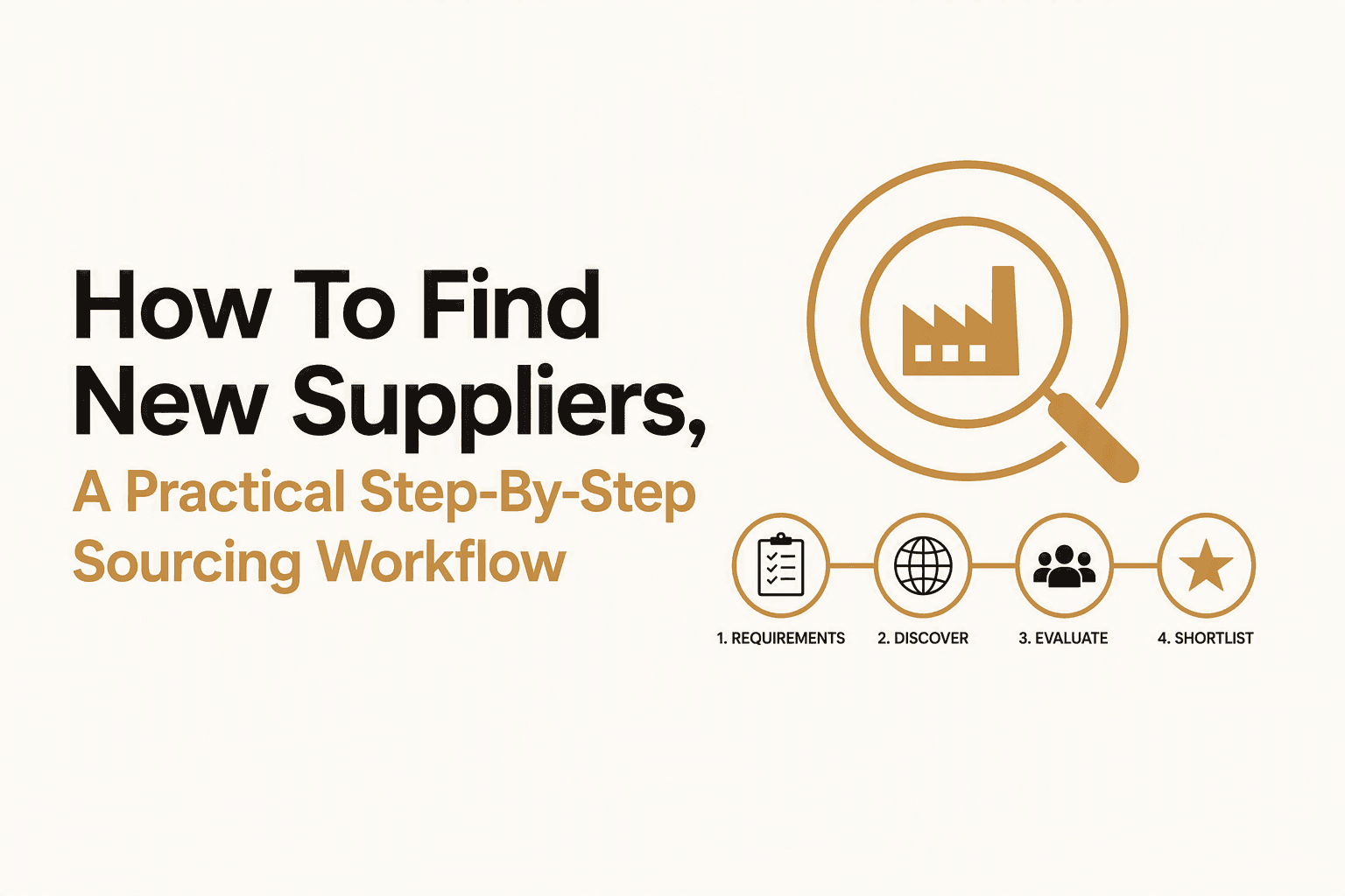 How To Find New Suppliers, A Practical Step-By-Step Sourcing Workflow